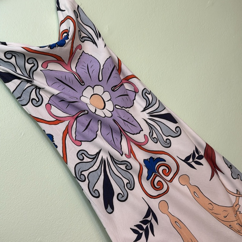 Carolina K slip dress Floral Print Maxi size L - Picture 10 of 15